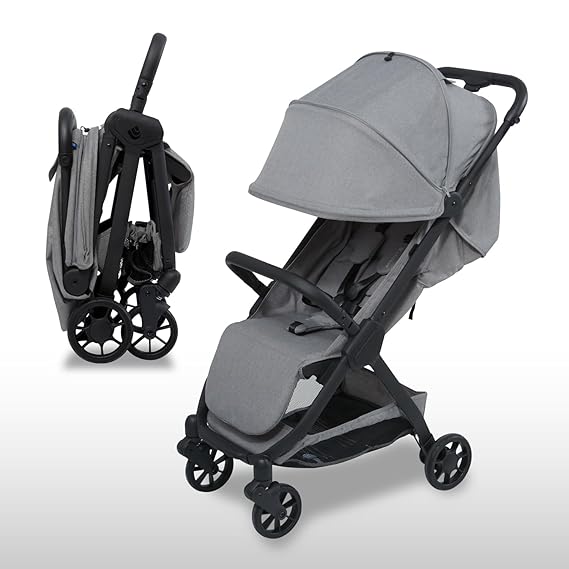 Unilove Pika Lightweight Travel Stroller for Airplane - Up to 55 lbs, Gray