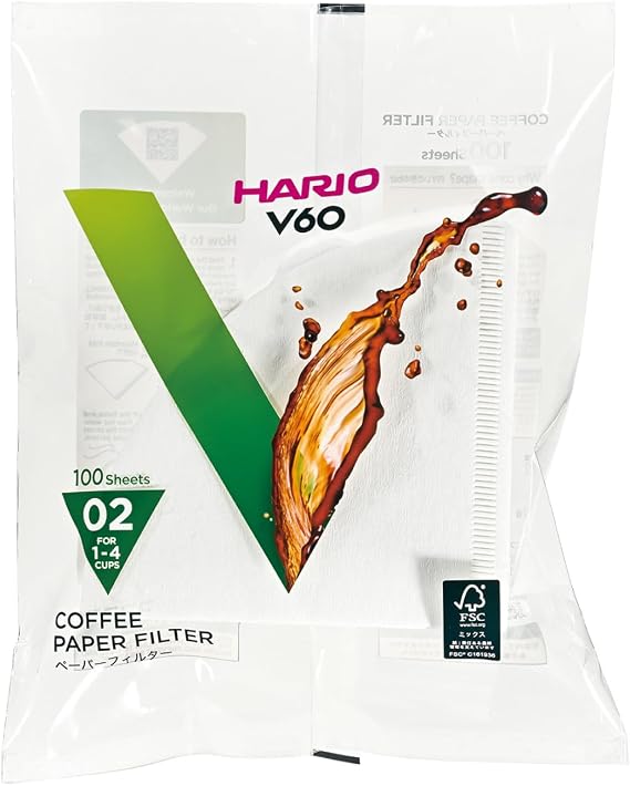 Hario V60 02 Dripper Filtresi (100 Adet)