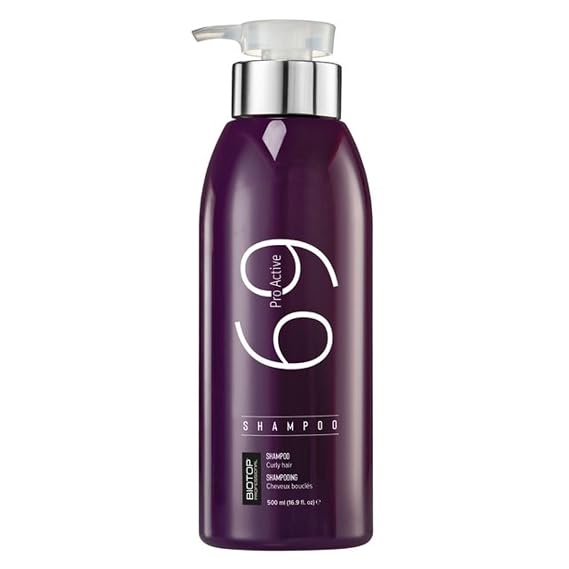 Biotop Professional 69 Pro-Active Hair Shampoo - Frizz Control, Curl Defining & Color Safe Shampoo Made with Coconut Oil, Avocado Oil & Almond Oil - Paraben, SLS & Cruelty-Free Hair Care (16.9oz)
