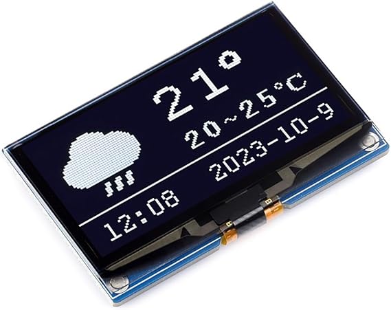2.42 Inch OLED Display Module for for Raspberry Pi/Raspberry Pi Pico/Arduino/STM32/ESP32/Jetson Nano 12864 Resolution SPI / I2C (White)