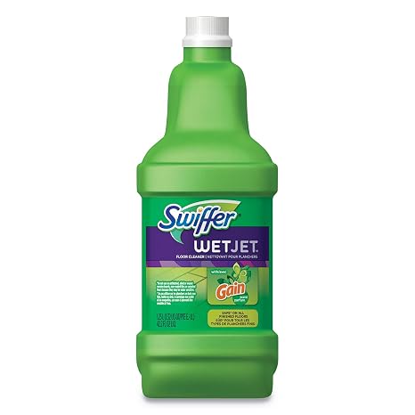 Procter & Gamble Swiffer 77809 Wetjet System Cleaning-Solution Refill, Original Scent, 1.25 L Bottle, 4/Carton