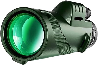 12x50 High List Telescope with Smartphone Adapter, Tripod, Hand Strap - High Power Monocular, Lightweight Monocular Telescope for Bird Watching