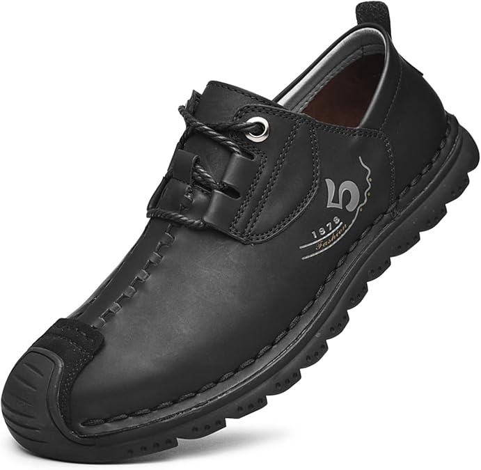 Men's Leather Casual Shoes Fashion Sneakers Driving Loafers Walking Shoes for Men