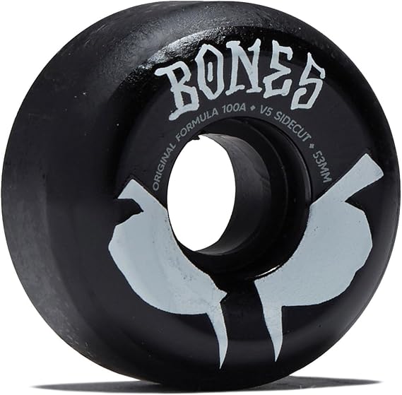 Sidecut Skateboard Wheels by Bones: 100s, 100a, V5