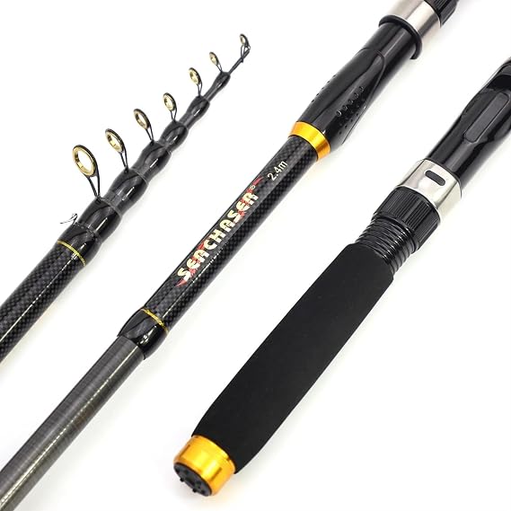 Model YG010 New 2.1m 2.7m 3.6m Carbon Fiber Fishing Rod Super Short Pocket Portable Spinning Pole Telescopic Carp Trout Beach Fishing Rod