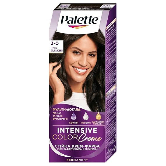 Palette Intensive Color Creme, 110 ml./3.7 fl.oz. (3-0 (N2) - Dark Brown)