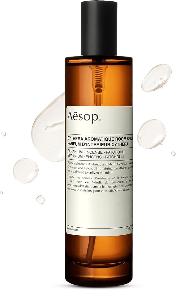 Aesop Cythera Aromatique Luxury Room Spray | Woody, Opulent, Spicy Aroma lasts for Several Hours | 3.4 oz / 100mL