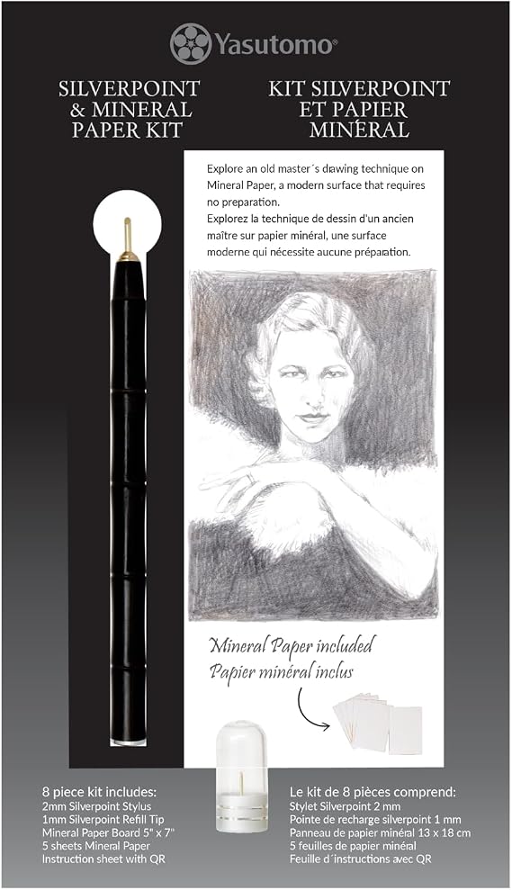 Yasutomo Silverpoint and Mineral Paper Kit, Arts and Crafts Supplies