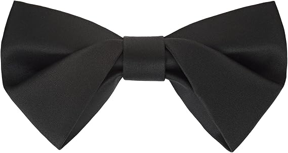 GUUNIEE Mens Silk Pre-tied Bowtie Solid Bow Ties