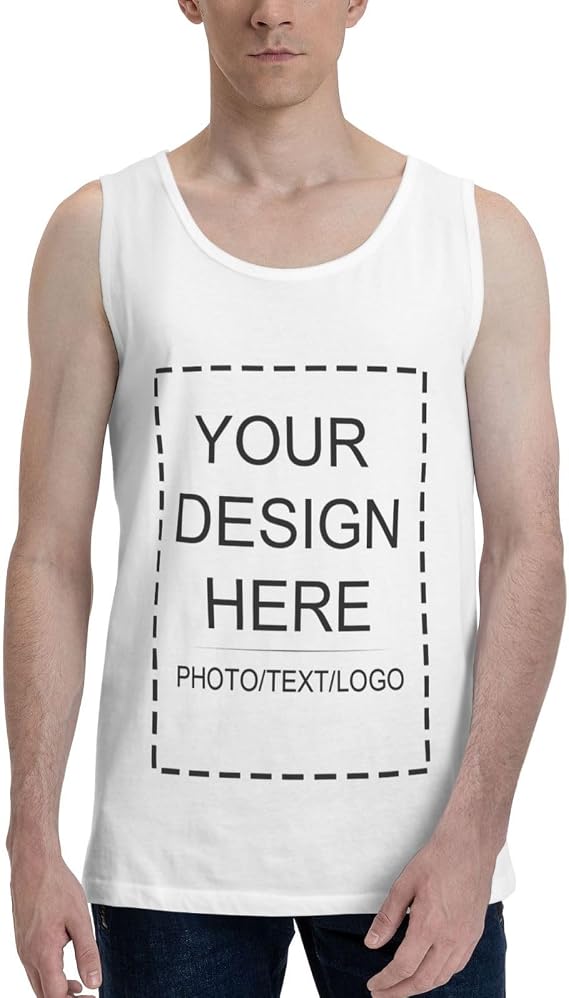 Custom Tank Tops for Men Ultra Soft t Shirts Add Your Own Image Photo Logo Design Personalized Vest Tee