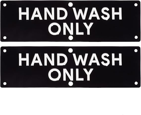 Hand Wash Only Aluminum Signs