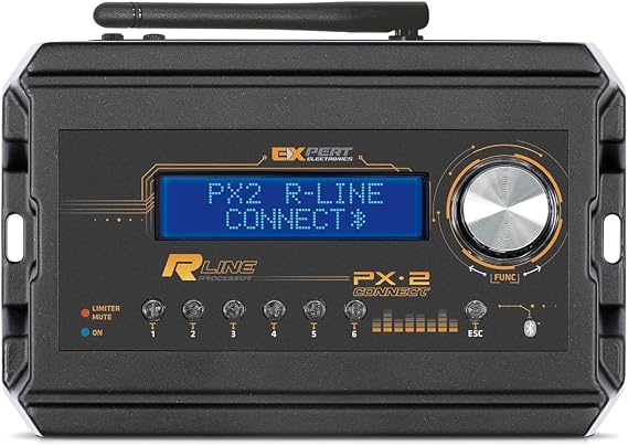 EXPERT PX2R Double Limiter DSP BT Aluminum Bluetooth Input EQ with 28 Band Spaced 1/4 Octave Apart Parametric EQ with Independent Band per Channel, 6 Independent Outputs