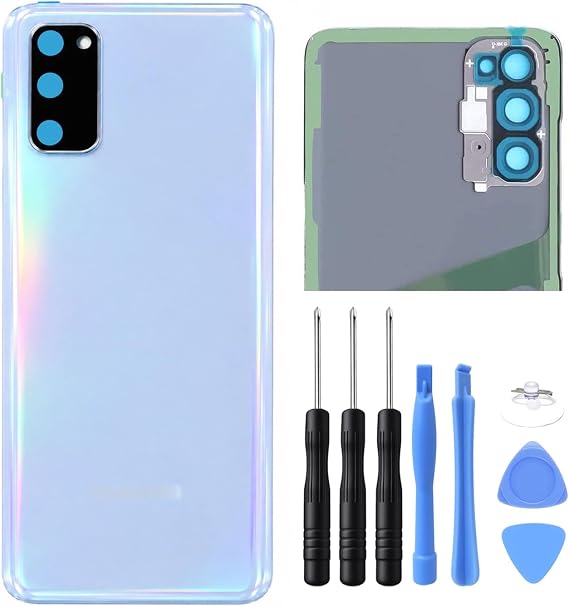 ubrokeifixit Galaxy S20 Rear Back Glass Cover Replacement for Samsung Galaxy S20 G980F 6.2",S20 5G UW Verizon G981V,S20 5G G981 (S20 6.2-Blue)