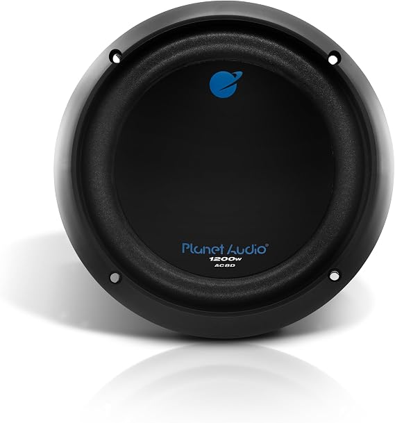 Planet Audio AC8D Anarchy Series 8 Inch Car Subwoofer - 1200 Watts Max, Dual 4 Ohm Voice Coil, Sold Individually, Hook Up to Amp