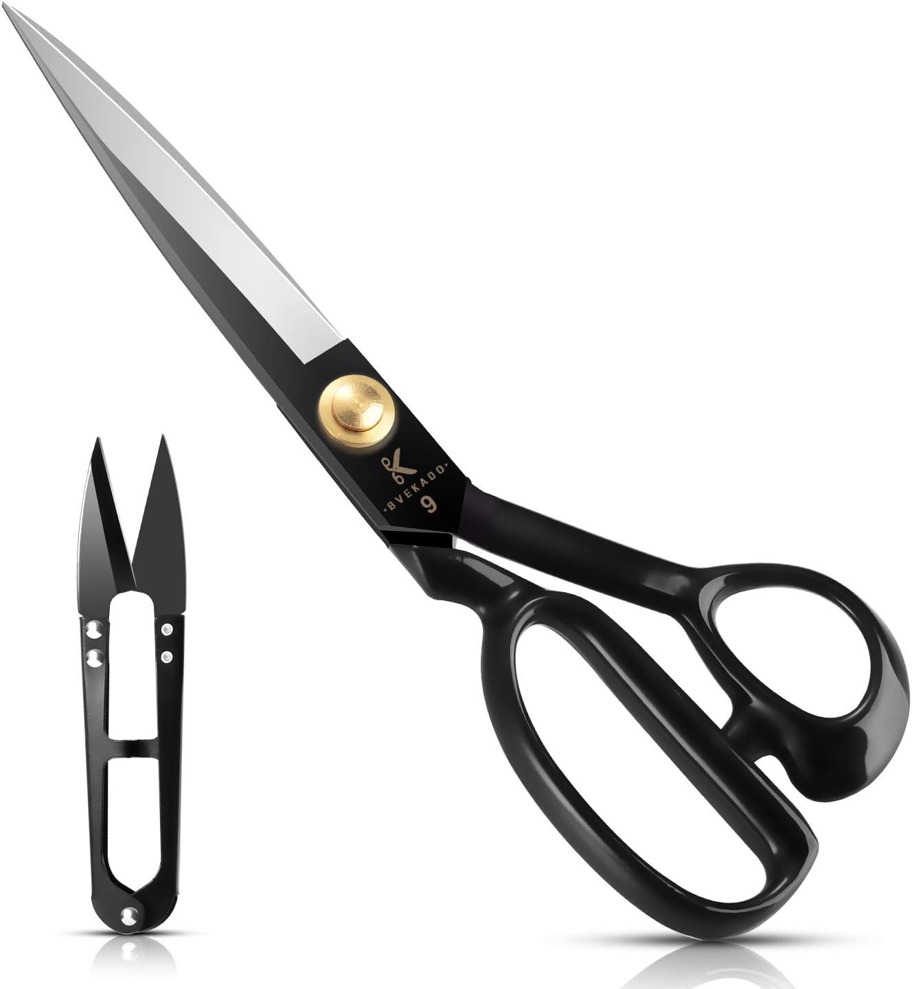 Homlynn Tailor Shears 24 cm - Tailor Shears for Cutting Fabric, Clothing, Leather, Raw Materials Right Hand
