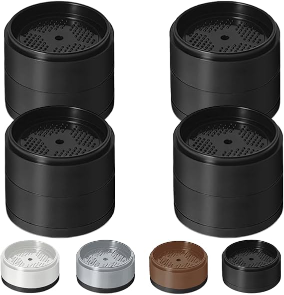 Bed Risers 1 inch, 2 inch, 3 inch, 4 inch Heavy Duty, Adjustable Furniture Riser for Table Desk Couch Sofa Chair Refrigerator Washing Machine, Stackable Bed Raisers Blocks (Black 4 Pack, 1+1 inch)