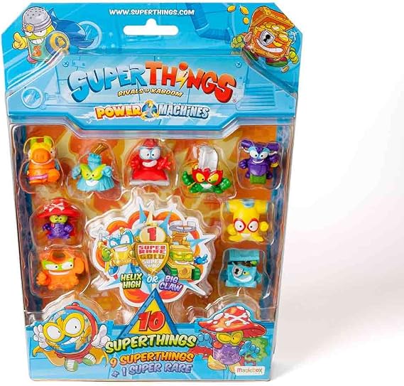 SuperThings- Power Machines - Blister 10 Figures, Contains 9 1 Golden