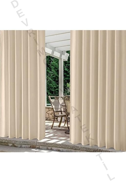 Denge Perde (5767) Bej Balkon Perdesi-en-x-yükseklik-ölçülerle - Özel Dikim Lüks-kumaş-&-dikim- BEJ 140 x 250