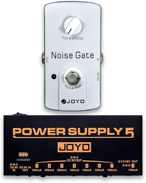JOYO JF-31 Noise Gate Pedal Bundle with JP-05 Pedal Power Supply Built-in Rechargeable Battery
