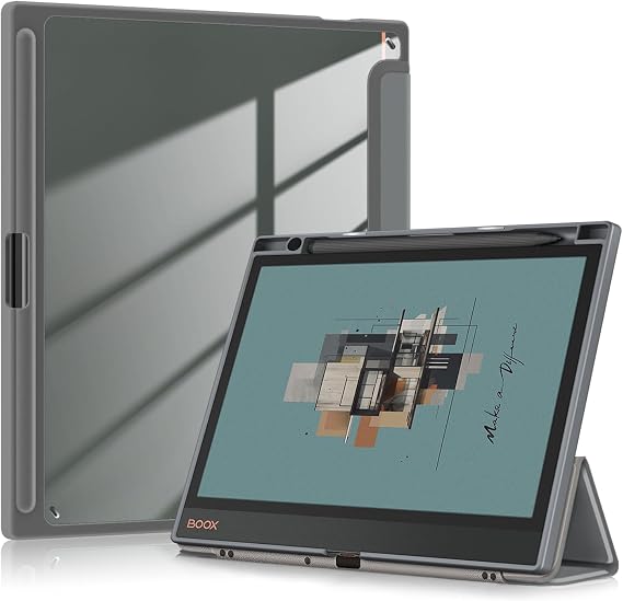 Hybrid Case Compatible with Boox Note Air3 C/Air 3 B/W 10.3 inch ePaper Cover with Auto Sleep/Wake Function,Gray