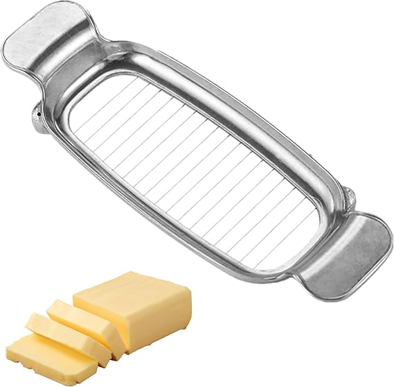 Butter and Cheese Slicer, Stainless Steel Multipurpose Cheese Slicer for Food Cutter, Butter Slicer Cutter Cheese Slicer with Handle