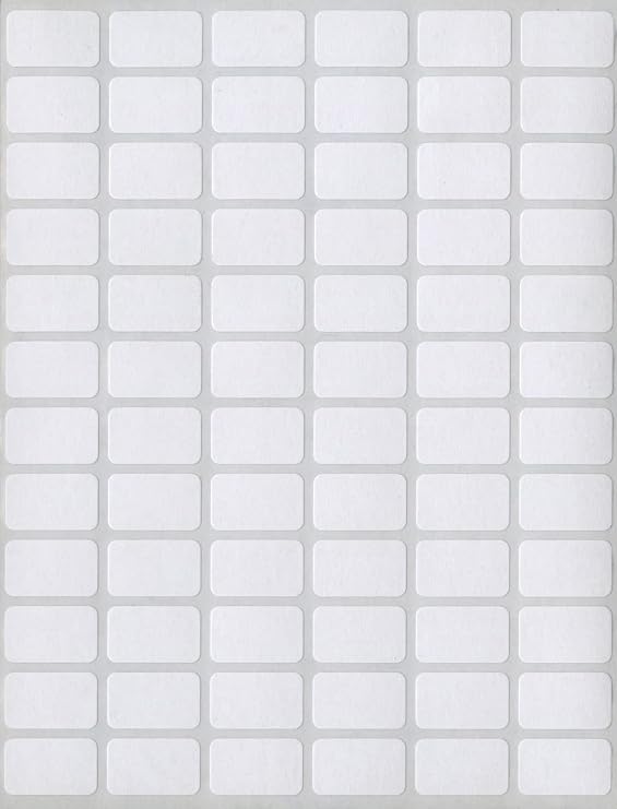 MACO White Rectangular Multi-Purpose Labels, 3/8 x 5/8 Inches, 1000 Per Box (MS-610)