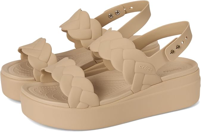 Crocs Women's Brooklyn Woven Low Wedge Sandal | Casual Sandals