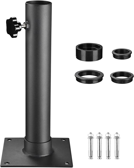 Yeshom Flagpole Base Dock Deck Mount Windsock Base Umbrella Stand Outdoor | Backyard