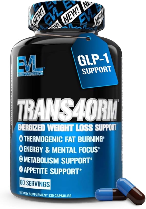 EVL Trans4orm - Thermogenic Fat Burner Support for Men & Women- 60 Servings