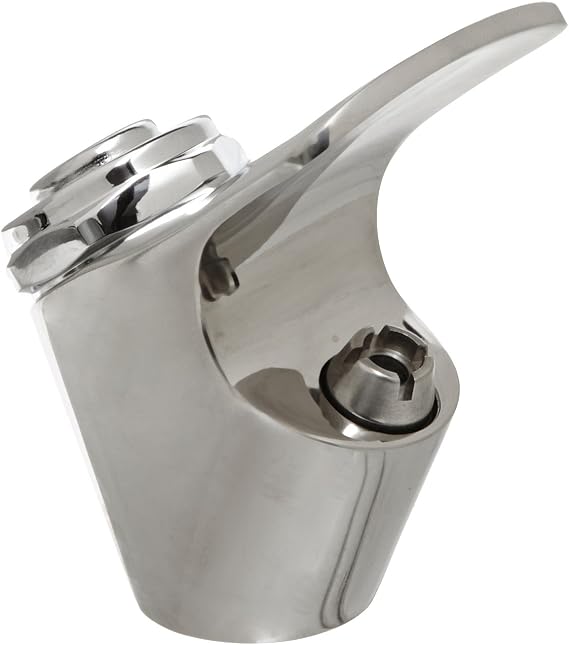 Haws 5010SS Polished Stainless Steel Push Button Bubbler Valve with Integral Adjustable Pressure Compensating Stream Regulation