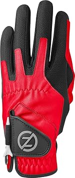 Zero Friction Mens Golf Gloves, Right Hand, One Size, Red