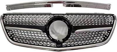 Diamond Style Front Grille Bumper Inlet Grill Grid Compatible For Mercedes Benz Vito V W447 2015-2023 Like V250 V300 V260 Tuning Body Kit20-23 VITO Black