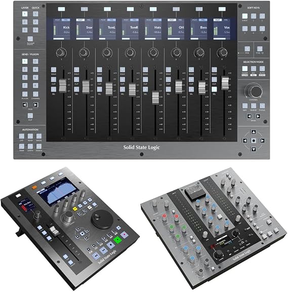 Solid State Logic UF8 Advanced DAW Controller Bundle with Solid State Logic UF1 Single-Fader DAW Control Surface and UC1 Hardware Plug-In Control Surface