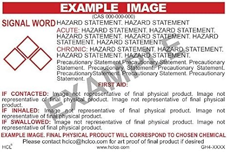 Asbestos GHS Label - 2" x 3" (Pack of 25)