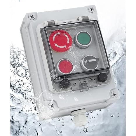 Emergency Stop Start Stop Selector Switch Control Station IP65 22mm
