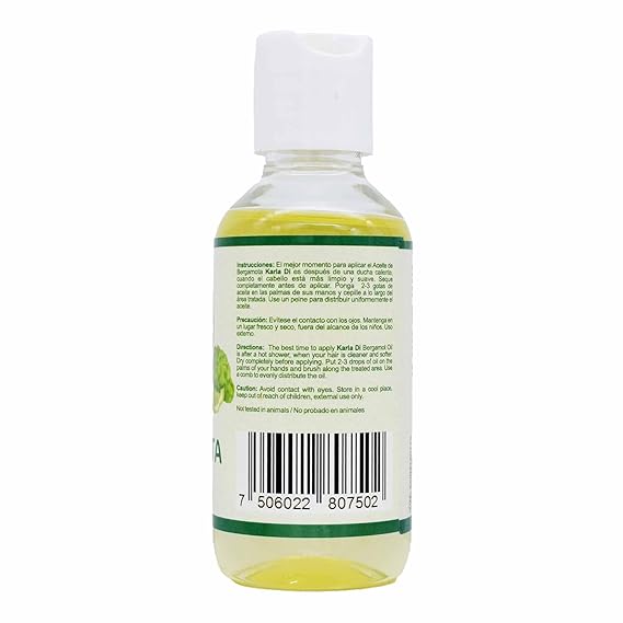 Bergamot Oil (Aceite de Bergamota) 4.05 fl oz Natural Hair Care Oil, Capilar Care & Aromatherapy Premium Quality