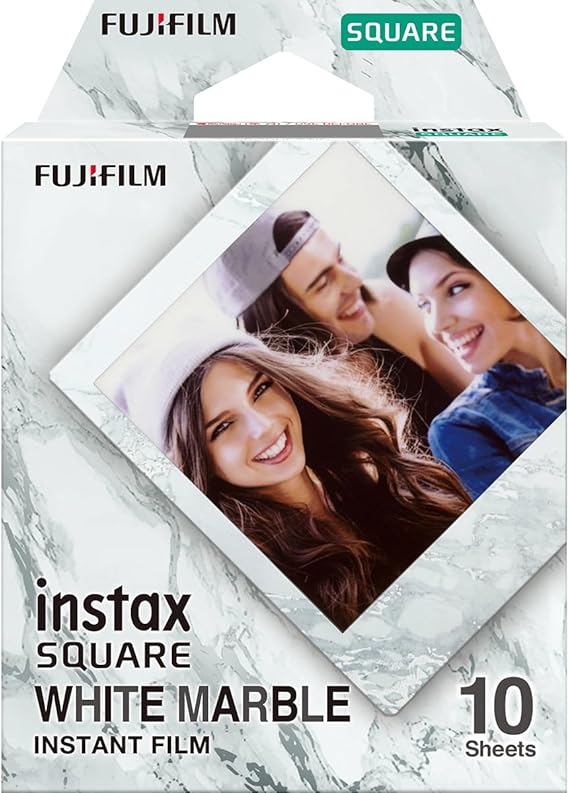 FUJIFILM Instax Square White Marble Film - 10 Exposures