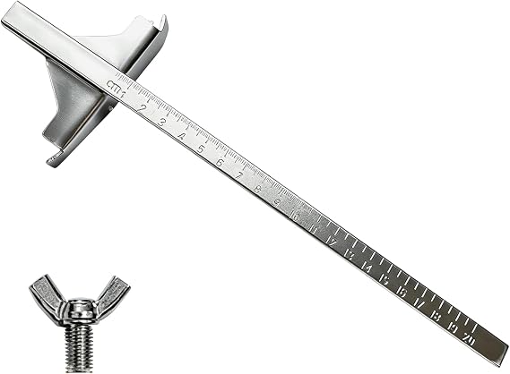 Circular Saw Guide Rail with Stop Screw Circular Saw Guide with Scale Adjustable Stainless Steel Positioning Caliper for Accurate Wood Measurement Straight Line Guidance