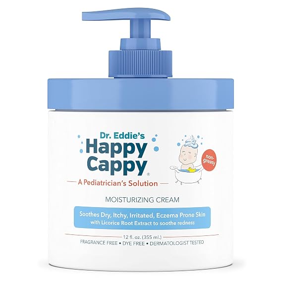 Happy Cappy Moisturizing Cream - Dry Skin Lotion for Kids - 12 fl oz