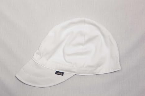 Lapco Lap CW-6 3/4 4-Panel Welder's Caps, 100% Cotton, 6 3/4", White
