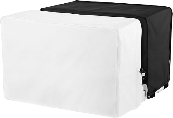 2 PCS 600D Outdoor Air Conditioner Covers and Indoor Air Conditioner Cover for U-Shaped Window Air Conditioner Unit, /w Adjustable Hook & Loop Straps, Full Coverage and Dust-Proof Waterproof, Washable