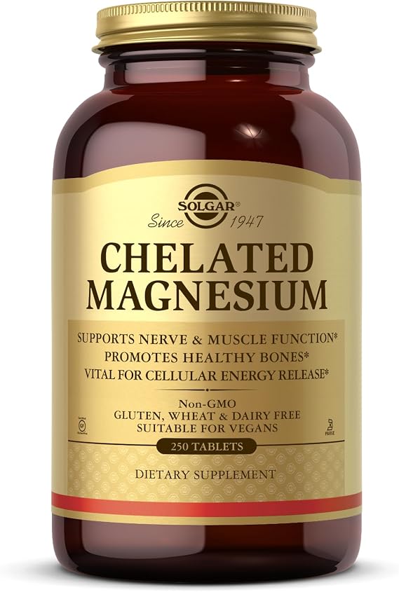 Solgar, Chelated Magnesium Tablets** Prop 65, 250 Count