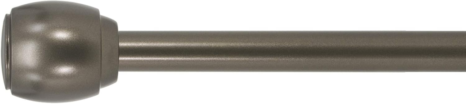 Decopolitan 58 Cap Curtain Rod Set, 48 to 84 Inches, Bronze