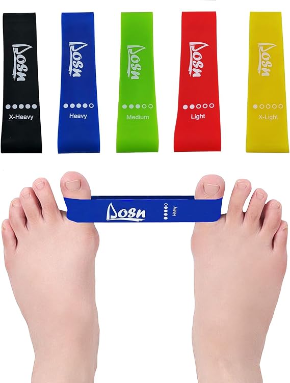 Toe Stretcher Bands - 5 Packs Toe Spacers for Bunion Correction, Hallux Valgus Corrector, Foot Stretcher Resistance Bands for Bunion Relief