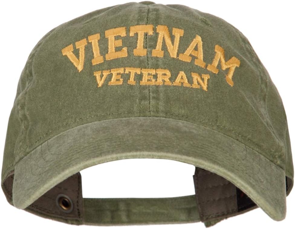 Vietnam Veteran Embroidered Washed Cap