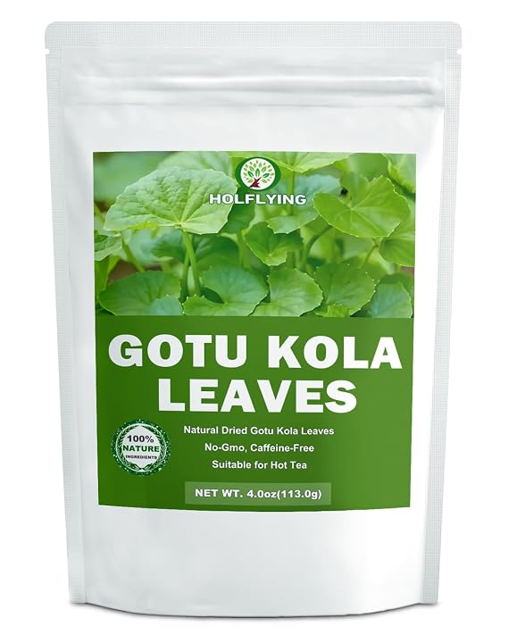 Dried Gotu Kola Leaves - 4.0 oz, Cut & Sifted, All-Natural Gotu Kola Herbal Tea, Cut & Sifted, No Additives