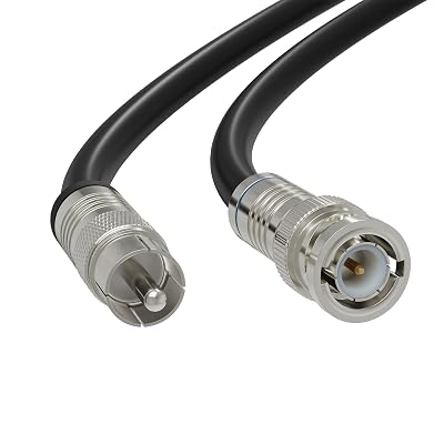 THE CIMPLE CO 25 FT BNC to RCA RG6 Cable - Male BNC to Male RCA Cable - 75 Ohm Coaxial, 5075 Ohm Connectors, SDI, HD-SDI, CCTV, Camera - Black, 25 ft 7 Meters