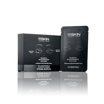 111SKIN Celestial Black Diamond Eye Mask | Combat Fine Lines, Wrinkles, Dehydration | Set of 8 (8 x 0.2 oz)