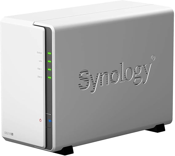 Synology DiskStation DS218j NAS Kit 2 Bays, Dual Core CPU, 512MB Memory For Multi-Purpose Beginners