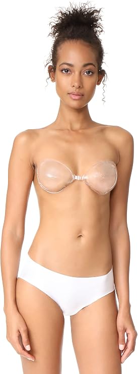 Nubra Women's Silicone Adhesive Bra, Clear, B